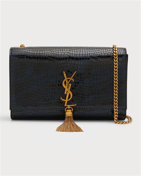 crocodile ysl tassel bag|KATE SMALL TASSEL IN CROCODILE.